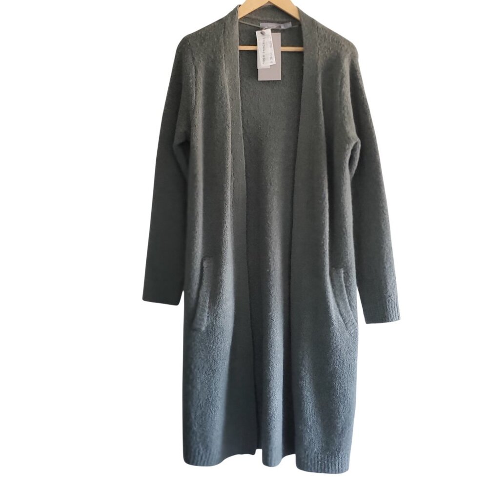NWT B. Young Long Grey Cardigan Size Medium with Pockets